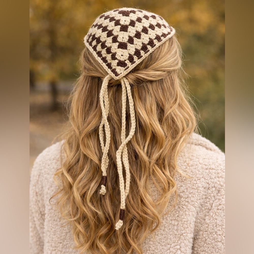 Handcrafted Crochet Granny Hair Scarf